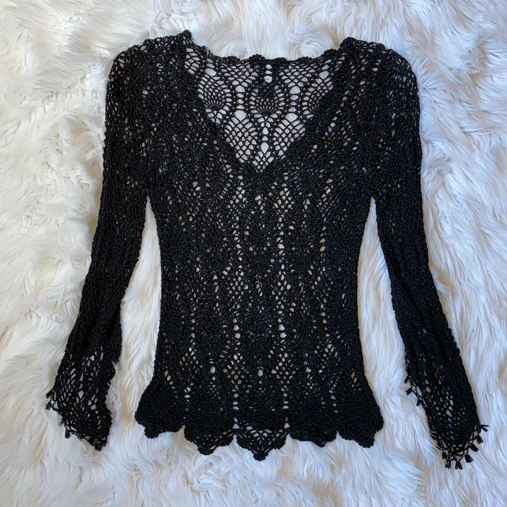 🫧[ The Limited ] Handknit Beaded Blouse - Picture 7 of 9